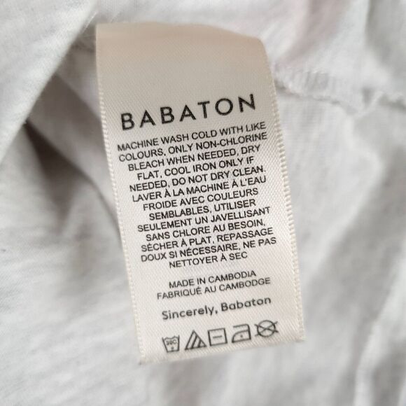 Aritzia Babaton Shoulder Pad Tank Top Womens Small Heathered Gray Sleeveless Tee - Picture 15 of 16